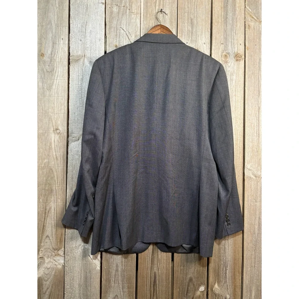 Canali Mens Grey Micro Pattern Two‎ Button Suit Jacket Blazer Made in Italy